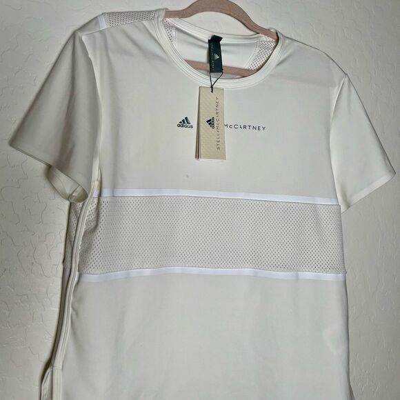 Stella McCartney X Adidas Run With It Loose Short Sleeve Mesh Top S - Picture 8 of 14